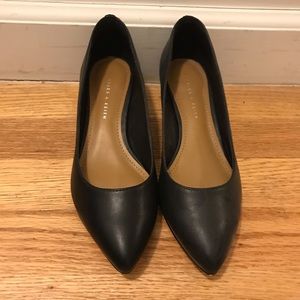 Charles and Keith pointed toe black low heel